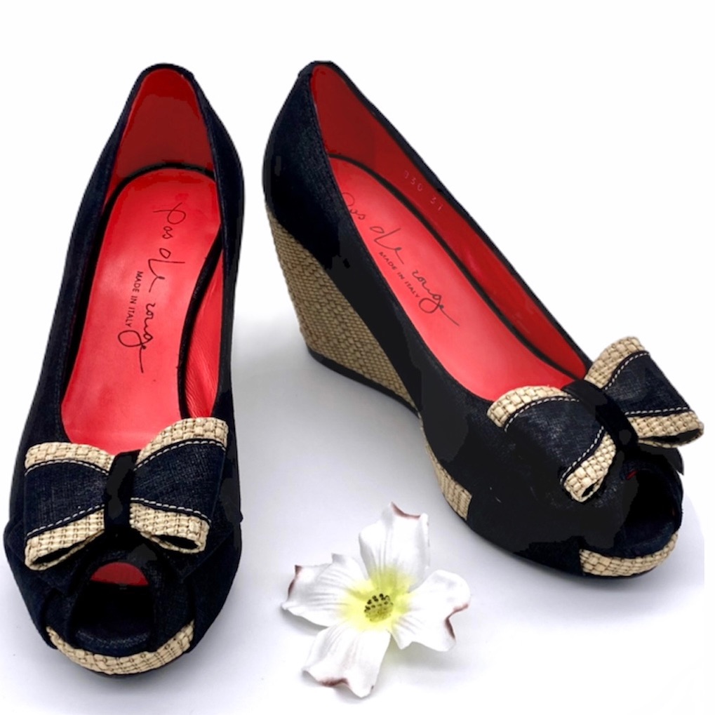 Nib Pas De Rouge Cona Wedge Heels, 37